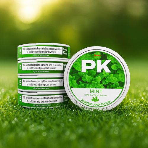 PK MINT CAFFEINE ENERGY NOOTROPIC POUCHES 75MG – 5 PACK