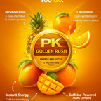 PK GOLDEN RUSH CAFFEINE POUCHES 75mg-5 Pack