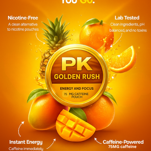 PK GOLDEN RUSH CAFFEINE POUCHES 75mg