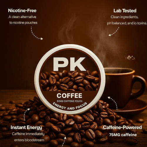 PK COFFEE CAFFEINE POUCHES 75mg