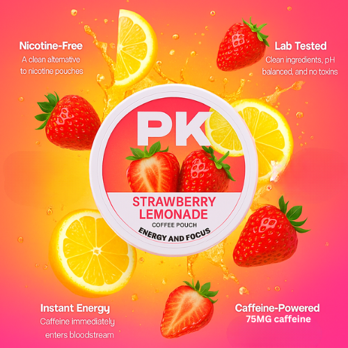 PK STRAWBERRY LEMONADE CAFFEINE POUCHES 75mg