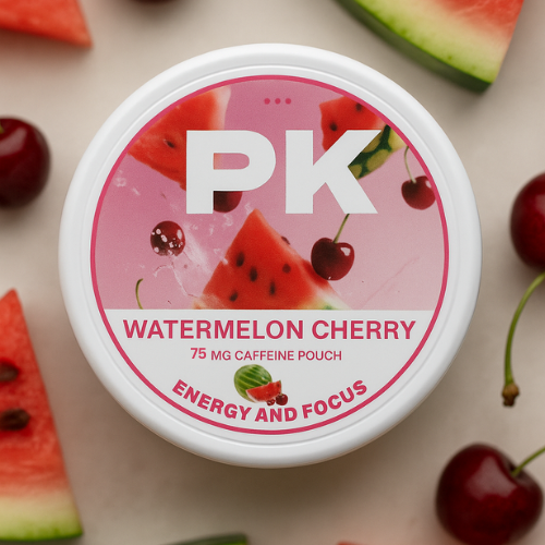 PK WATERMELON CHERRY CAFFEINE POUCHES 75mg