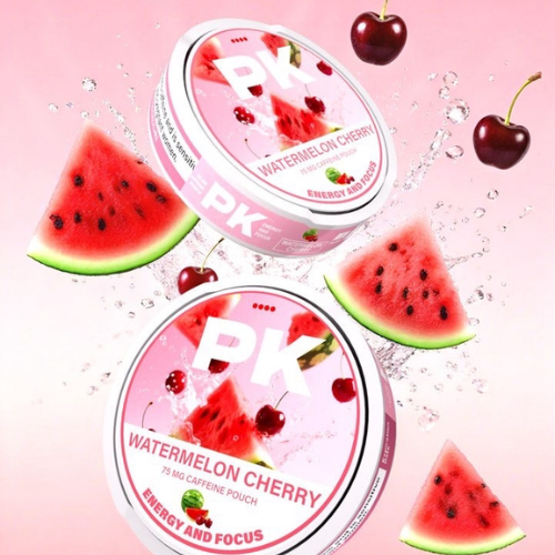 PK WATERMELON CHERRY CAFFEINE POUCHES 75mg
